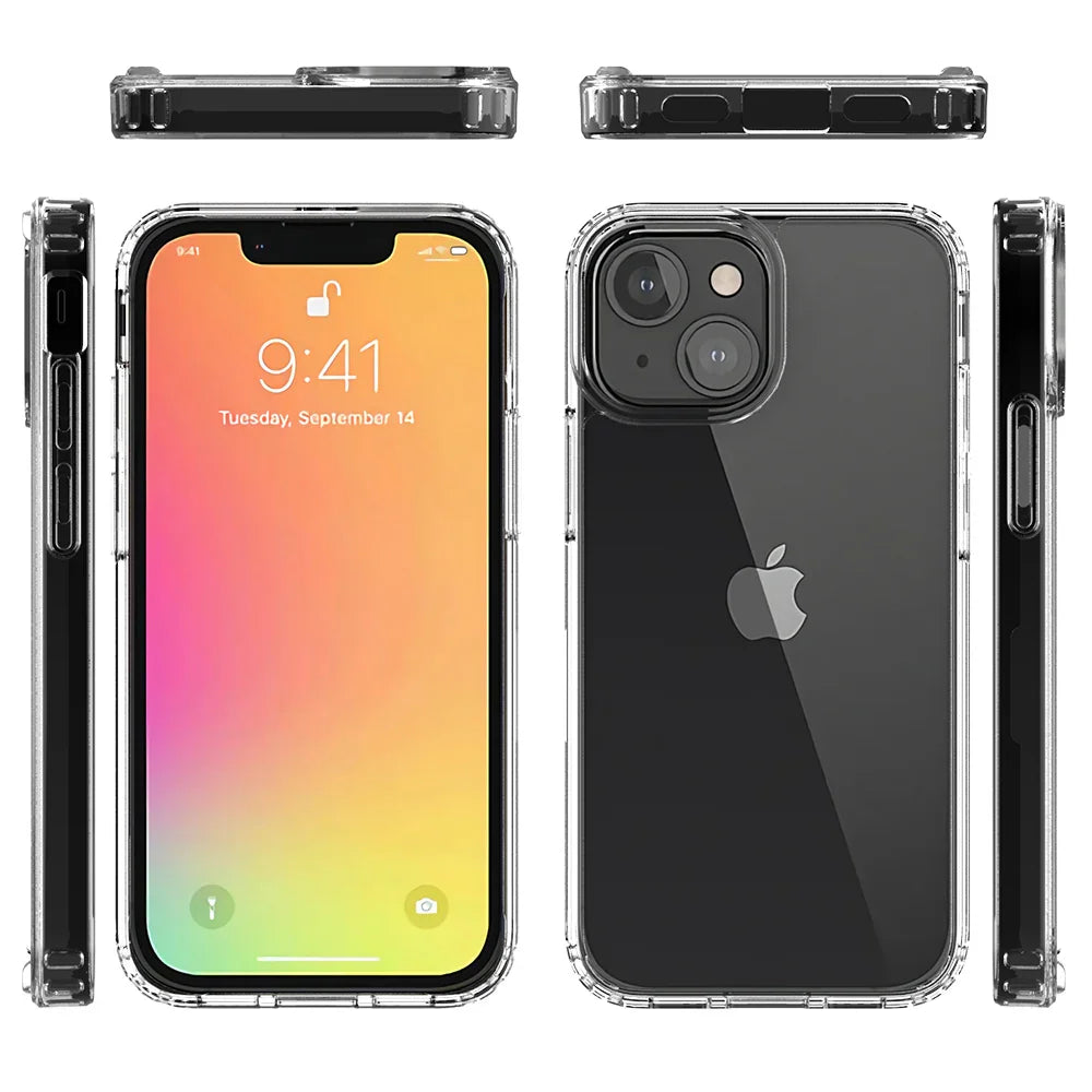 Armor-X Ahn Shockproof Protective Case For iPhone 13 - Clear - Tashqila Armor-X Ahn Shockproof Protective Case For iPhone 13 - Clear - Tashqila